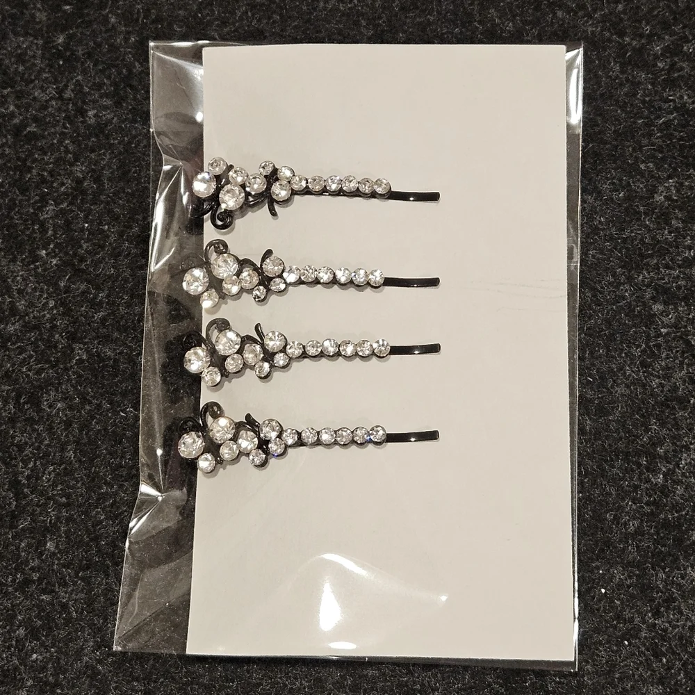 Set Of 4 Butterfly hair pins Special Occasion Updo Bun Braid Prom Party